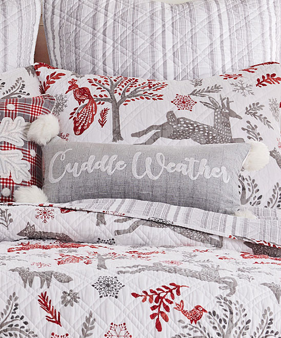 Levtex Home Throw Pillows GRAY - Gray 'Cuddle Weather' Pom-Pom Lumbar Pillow | Zulily