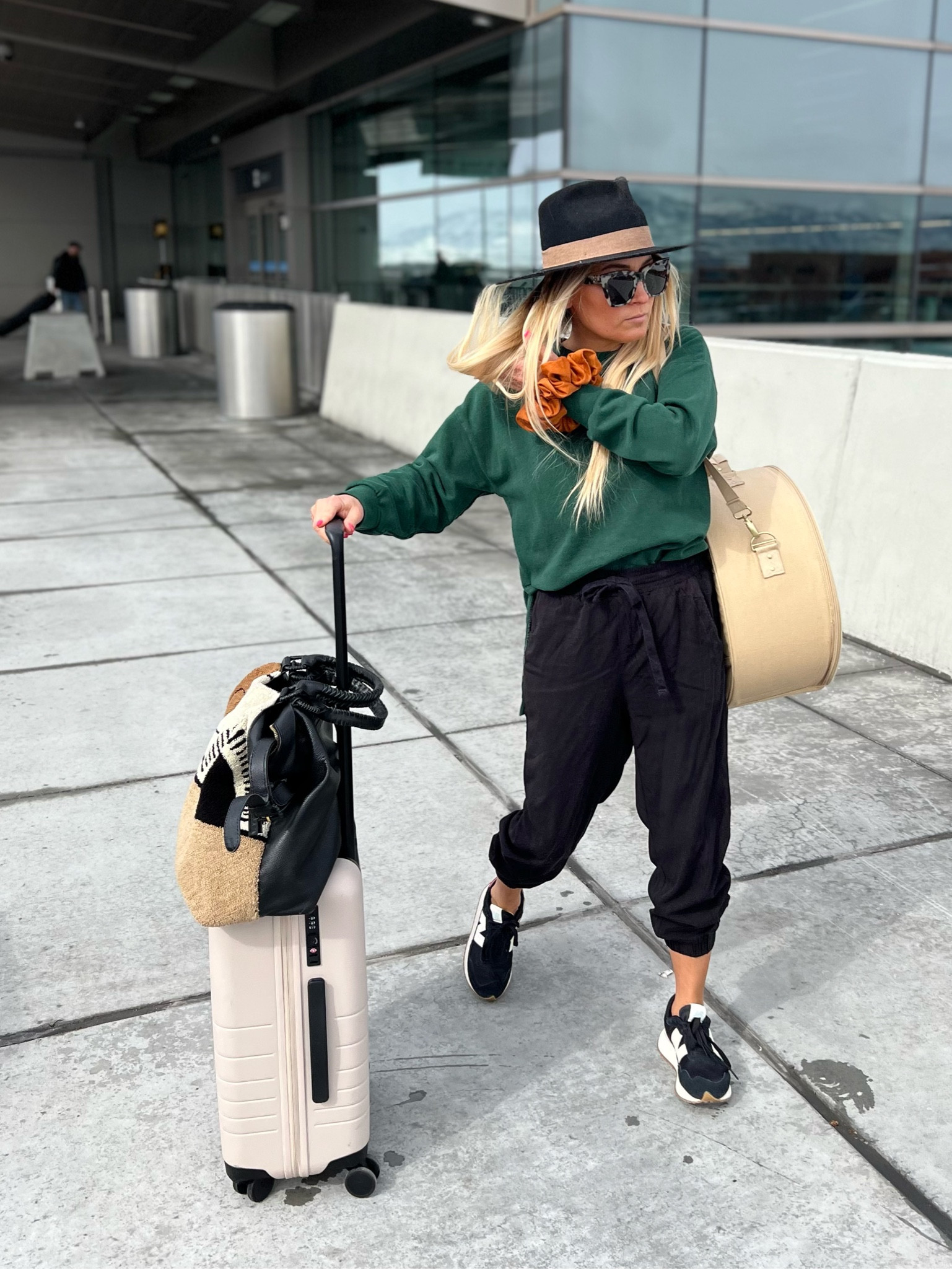 Travel Outfit & Gear … I take hats with me everywhere, so this Gigi Pip hat carrier is a must! I love all of my Mono luggage pieces and of course, the ultimate bag/purse by Nena & Co! #traveloutfit #casualwear 

#LTKshoecrush #LTKitbag #LTKtravel