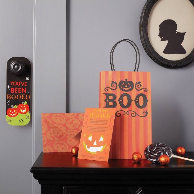 4pc You've Been Booed Halloween Gift Bag Kit Orange - Hyde & EEK! Boutique™ | Target