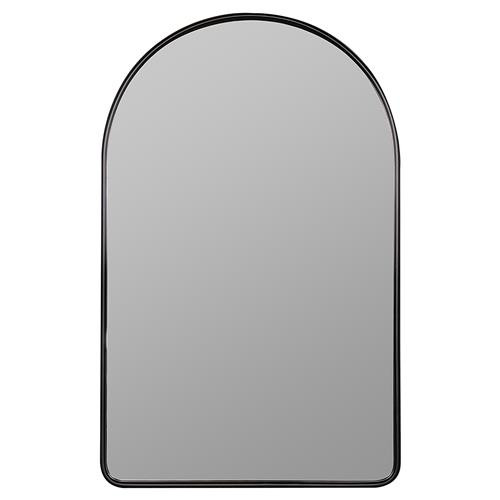 Alaina Industrial Black Metal Frame Arch Wall Mirror | Kathy Kuo Home