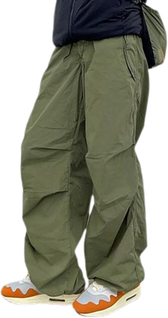 Women's Low Waist Cargo Pants Casual Solid Color Harajuku Vintage Y2K Low Rise Baggy Jogger Relaxed  | Amazon (US)
