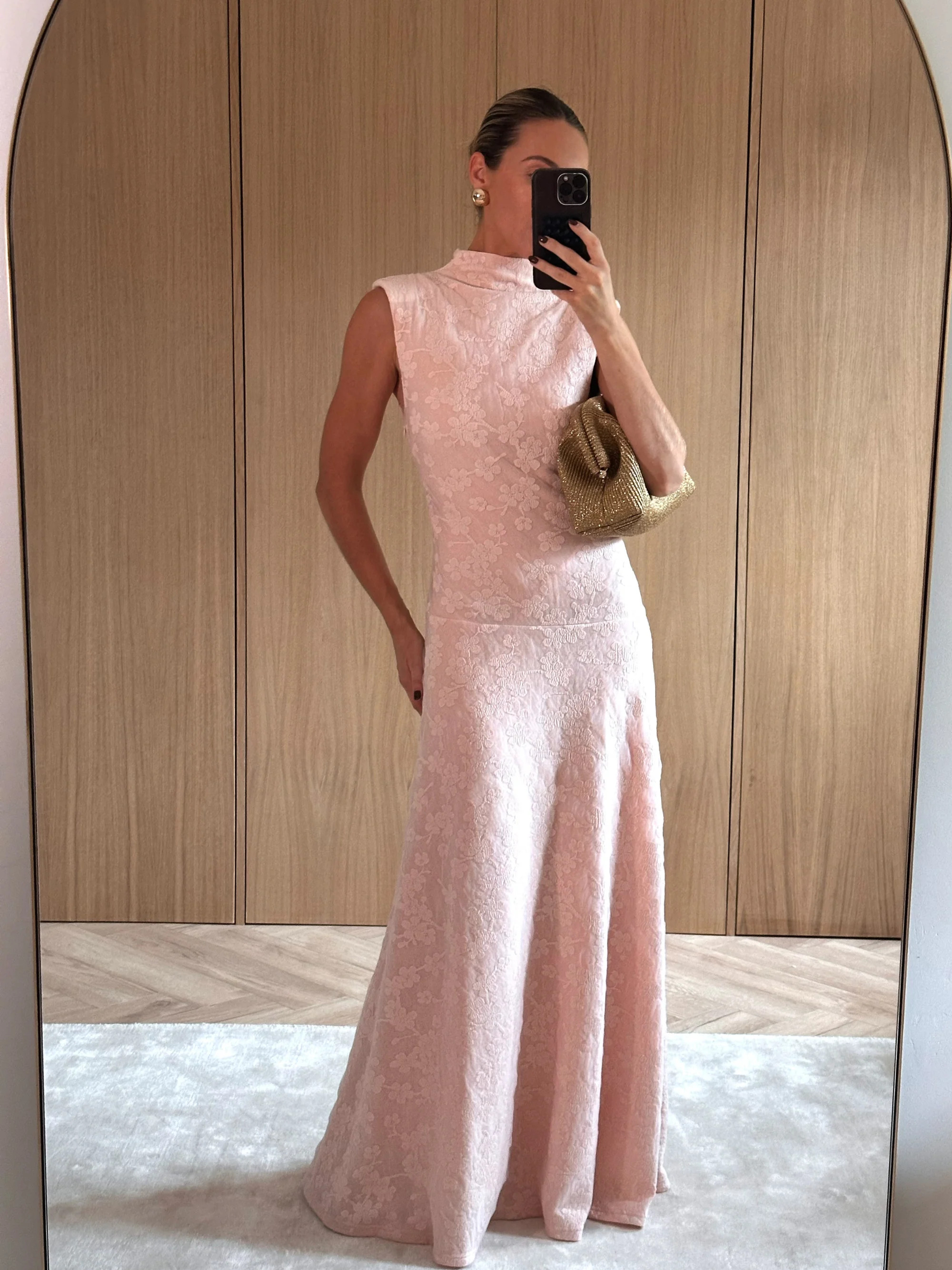 Tyra Drop Hem Floral Maxi Dress - Pastel Pink | Pretty Lavish (UK)