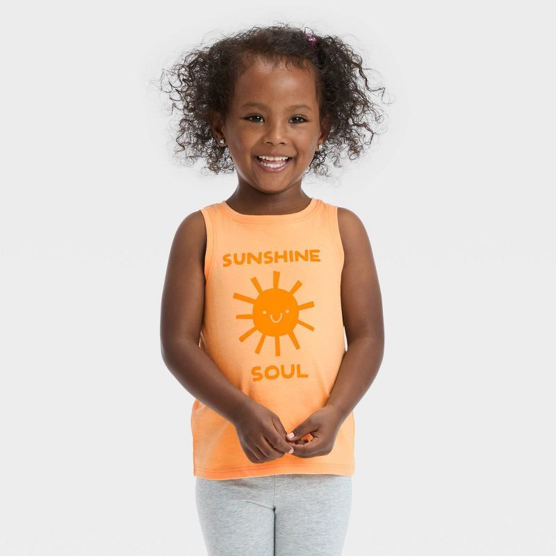 Toddler Girls' 'Sunshine Soul' Tank Top - Cat & Jack™ Orange | Target