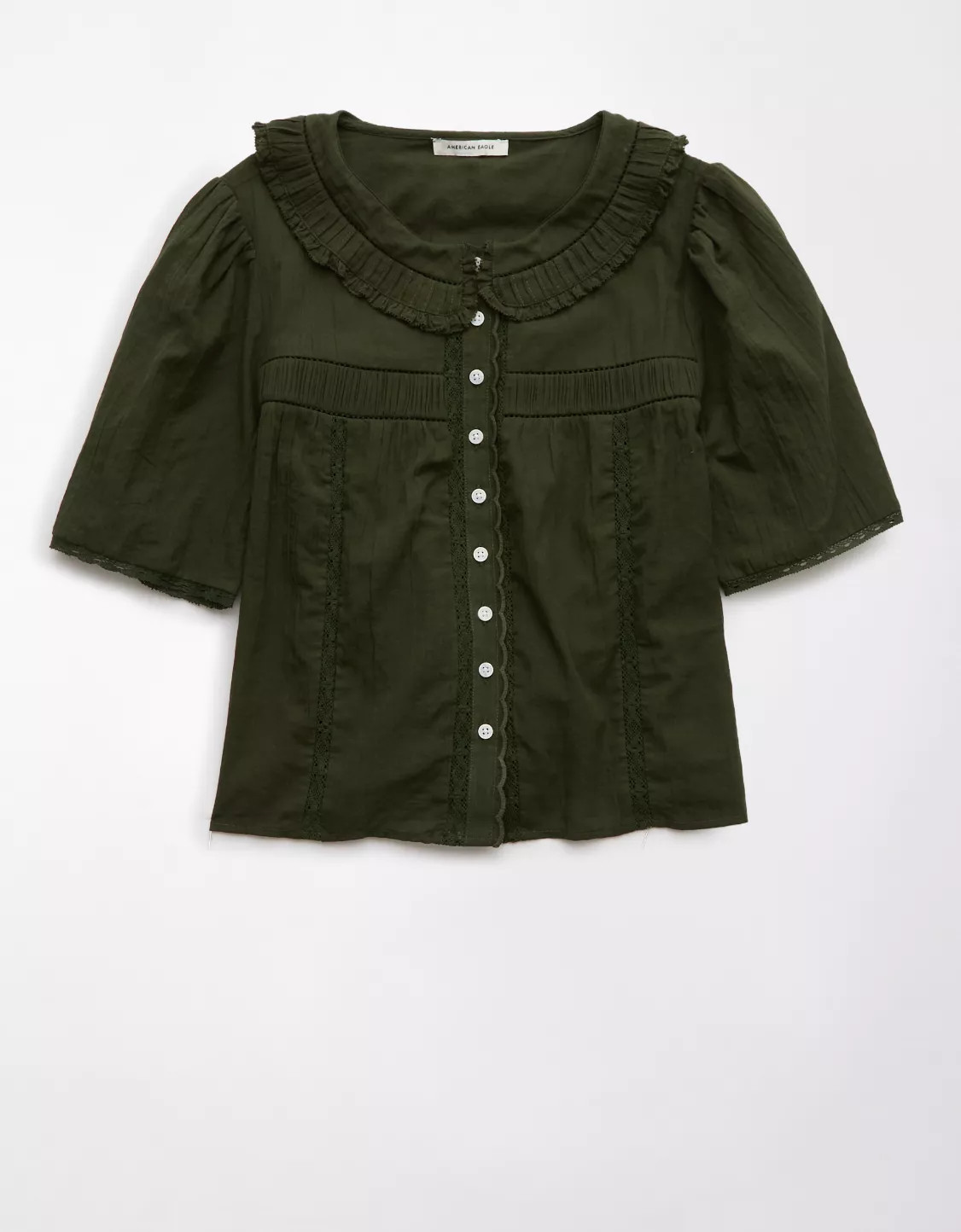 AE Collared Pintuck Blouse | American Eagle Outfitters (US & CA)