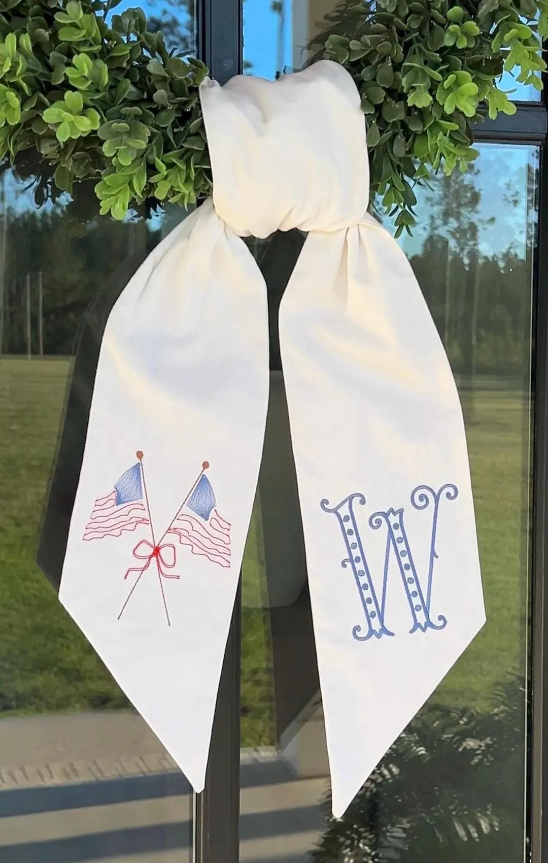 Patriotic 4th of July Wreath Sash Front Door - Etsy | Etsy (US)