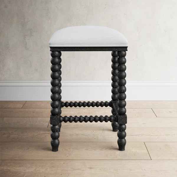 Evadne Pryce Black Backless Counter Stool | Wayfair North America