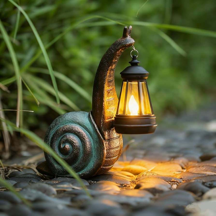 Solar Garden Snail Statue,Lawn Decor Statue for Patio, Balcony, Yard Ornament - Mothers Day Gifts... | Amazon (US)