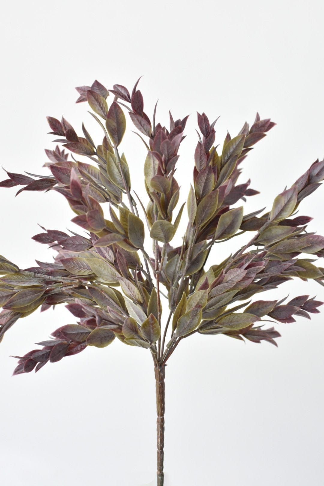 15" Faux Purple/Gray Green Ruscus Bush | HouseFloral