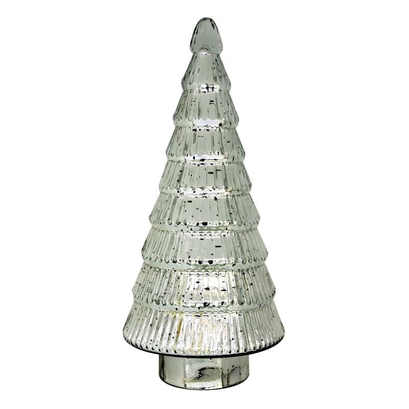 Providence Blue Silver Glass Tree, 13" | At Home