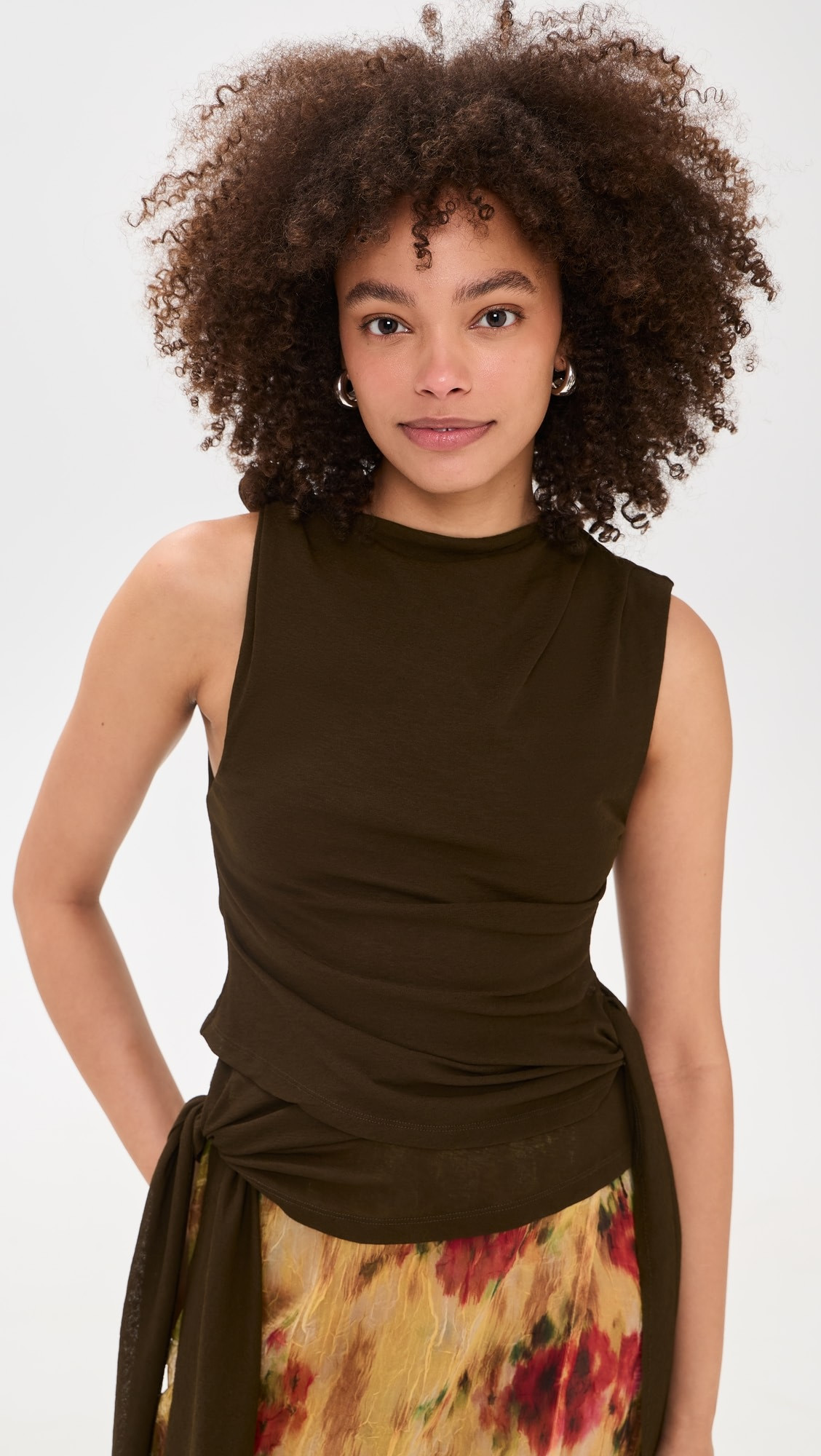 Marl Mesh Tie Knot Tank Top | Shopbop