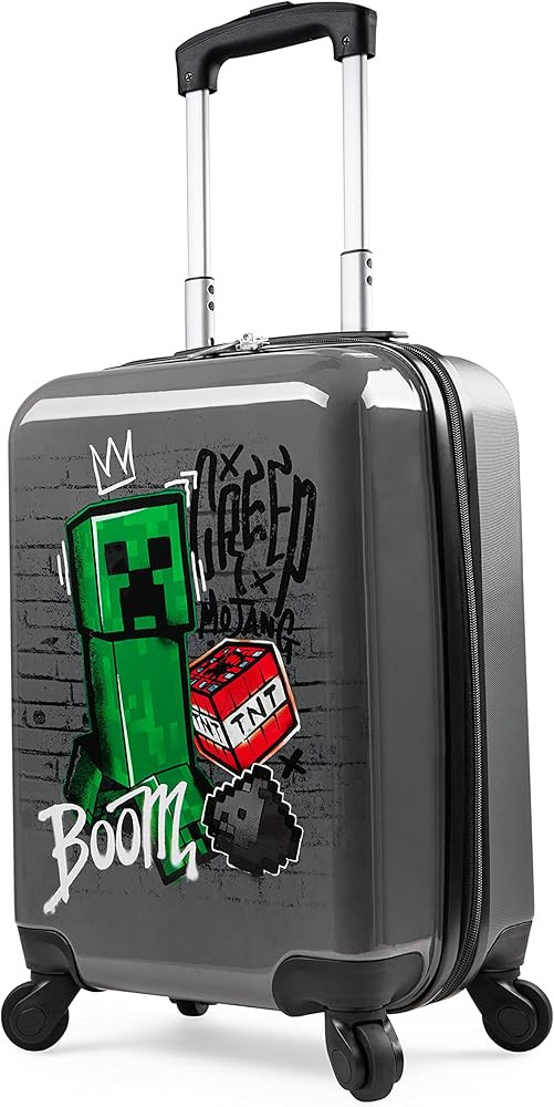 Minecraft Carry On Suitcase for Kids Creeper Cabin Bag with Wheels Luggage Bag for Boys Carry On ... | Amazon (US)