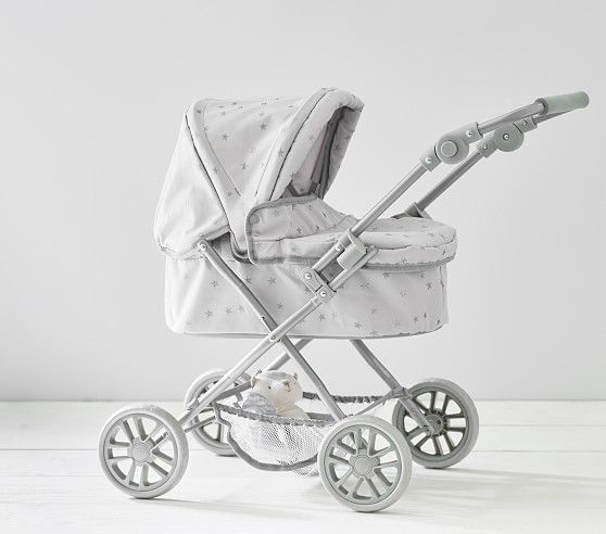 Gray Stars Pram Doll Stroller | Pottery Barn Kids