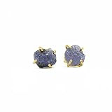 Gempires Natural Raw Gemstone Stud Earrings for Women | Handmade Raw Crystal Prong Setting Earrin... | Amazon (US)