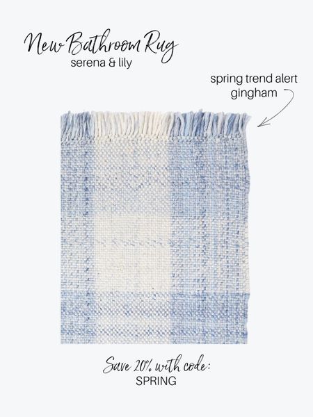 I just added this woven gingham rug from Serena & Lily to our guest bathroom. Loving the coastal blue and white combination, which pairs beautifully with our deep navy/charcoal cabinets. A rug that’s both classic and on trend for spring. Feels comfortable underfoot and easy to care for since it’s indoor/outdoor approved. On sale now!

#LTKSale #LTKhome #LTKFind