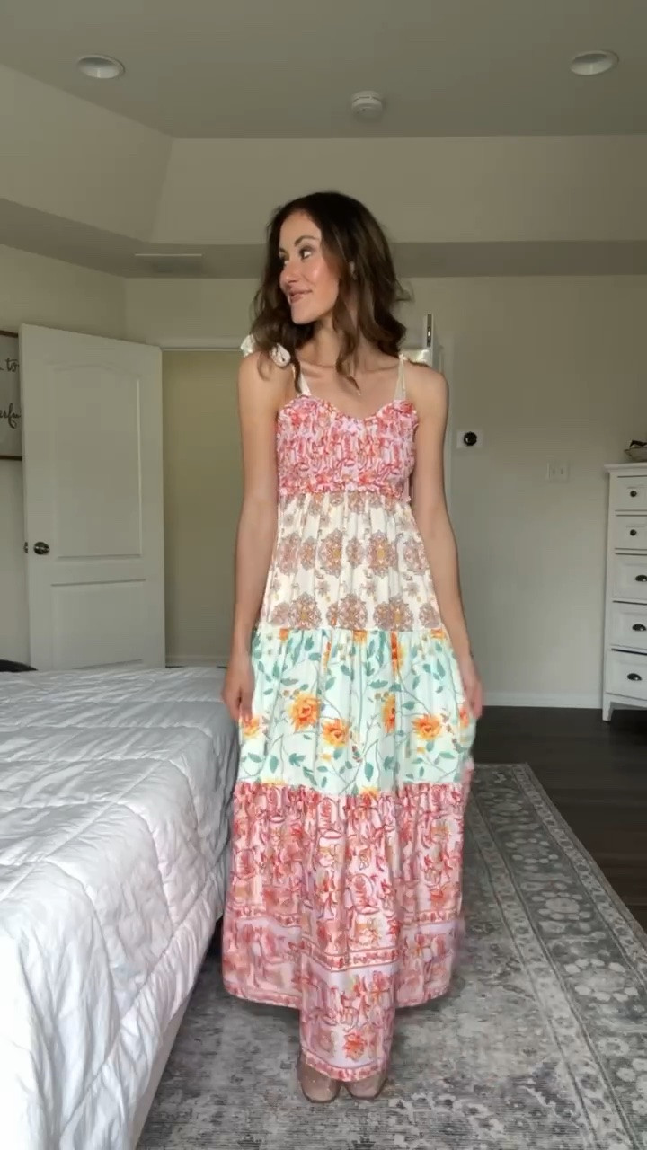 Mixed print maxi dress from Amazon