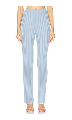 L'Academie by Marianna Sereph Rib Pants in Powder Blue from Revolve.com | Revolve Clothing (Global)