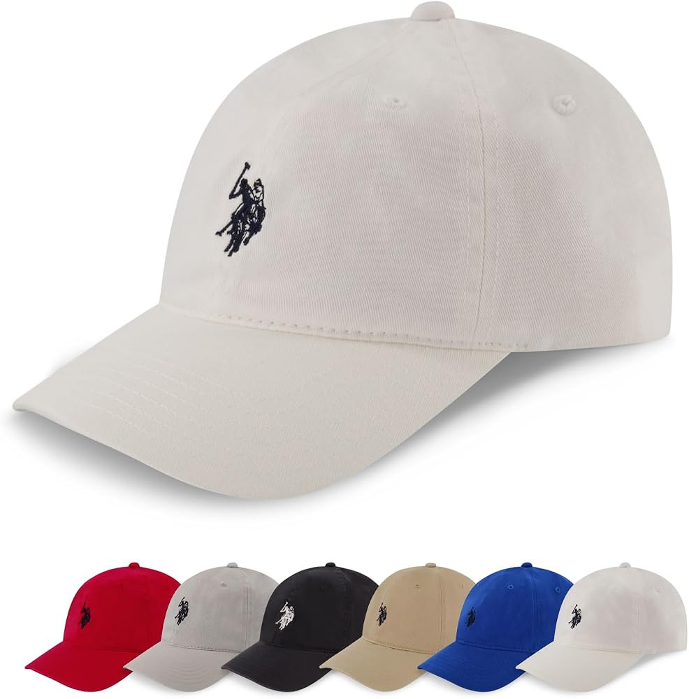 U.S. Polo Assn. Baseball Cap, 100% Cotton Adjustable Dad Hat with Small Pony Logo | Amazon (US)