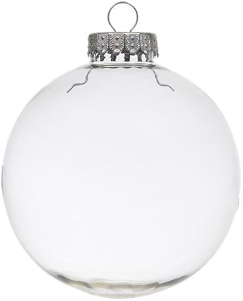 Clear DIY Plastic Globe Hanging 4in Inch Round Ornament Decoration Paintable Fillable, Christmas | Amazon (US)