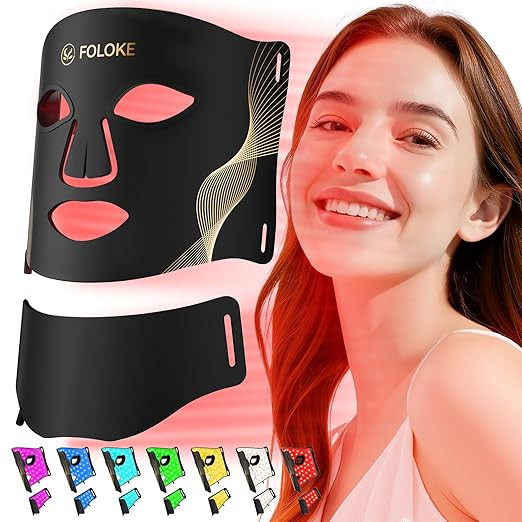 LED Light Therapy Mask Skin Care Mask & Neck, LED Red 630±5nm & NIR 830nm Wavelength for Home Us... | Amazon (US)