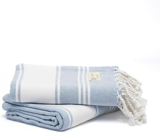 Salt Earth Cotton Turkish Beach Towel, Set of 2-36" X72" Large Bath Towels, Quick Dry Towel, Bath... | Amazon (US)