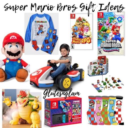 Gift ideas for the super Mario bros fan. Gift guide for the gamers, Nintendo switch, switch games, Mario bros, go kart, rainbow road, kids toys. Kids pajamas, socks. Gift ideas, Christmas gift ideas, teen and tween gift ideas  

#LTKGiftGuide #LTKHolidaySale #LTKkids