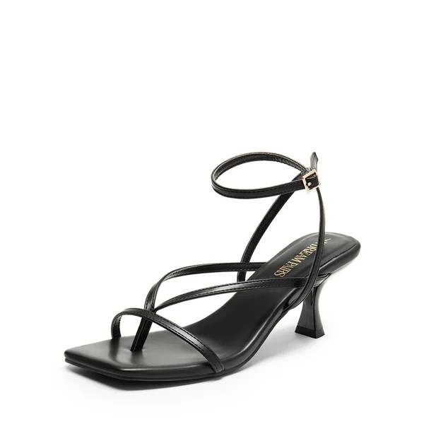 Dreamy Square Toe Strappy Kitten Heels | Dream Pairs