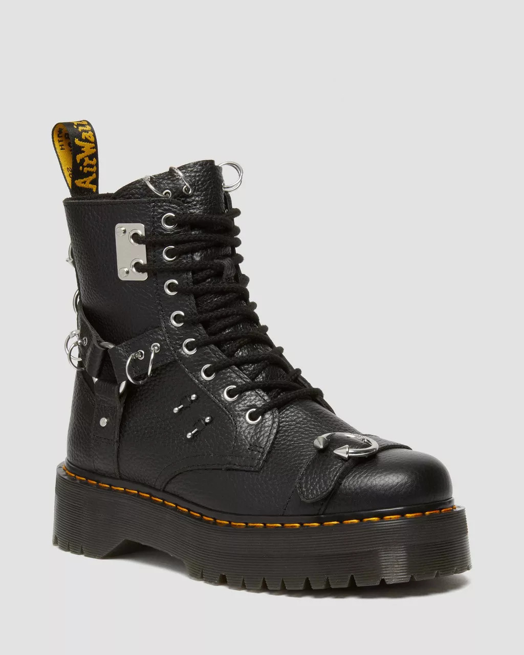 Jadon Boot Piercing Milled Nappa Leather Platforms | Dr. Martens