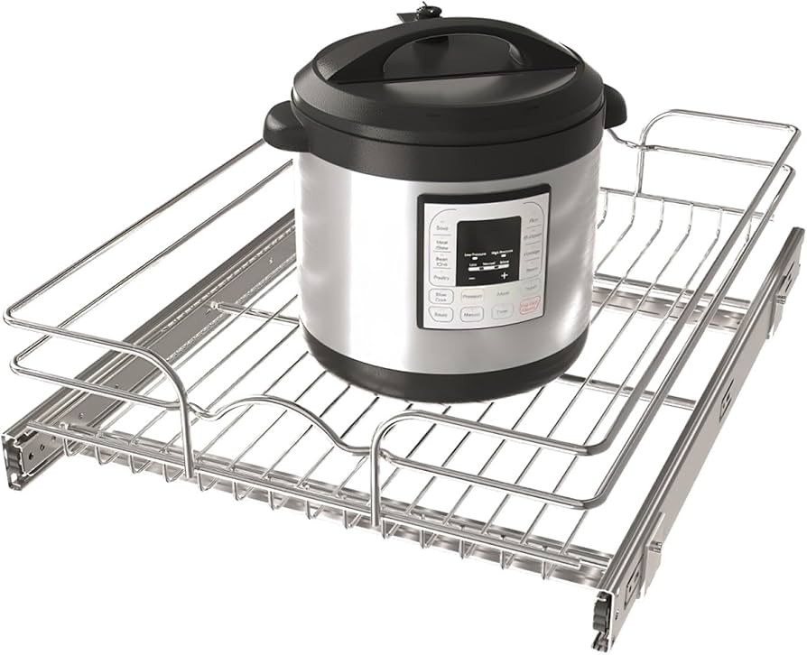 Rev-A-Shelf Kitchen Cabinet Pullout Shelf and Drawer Organizer Slide Out Pantry Storage Basket in... | Amazon (US)