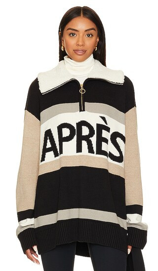 Show Me Your Mumu Weston Half Zip Pullover in Black, White. - size S | Revolve Clothing (Global)