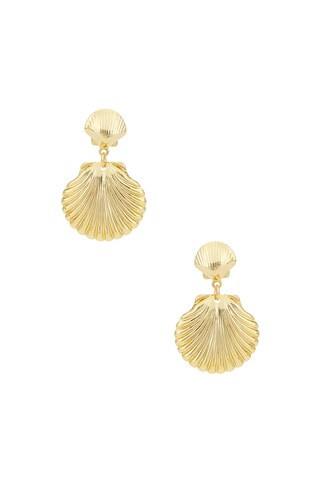 Electric Picks Jewelry Sally Shell Earring in Gold from Revolve.com | Revolve Clothing (Global)