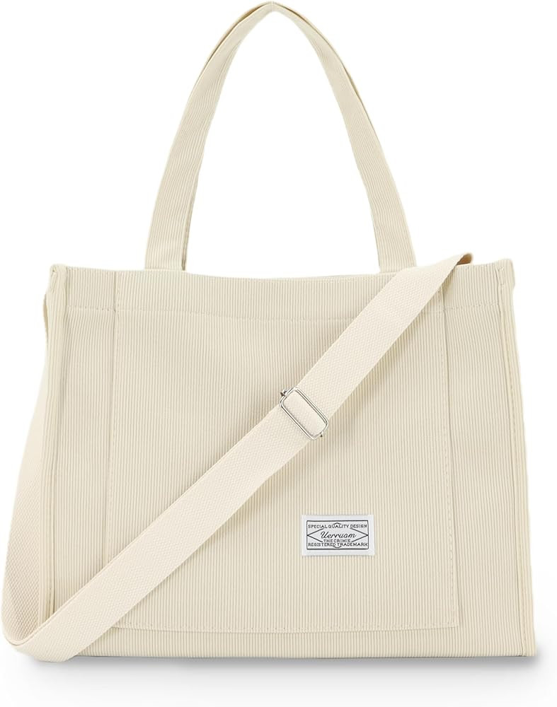 UERRUAM Tote Bag Women Work Corduroy Bags Crossbody Bag Purse for Women Travel Bags Handbags Ever... | Amazon (US)