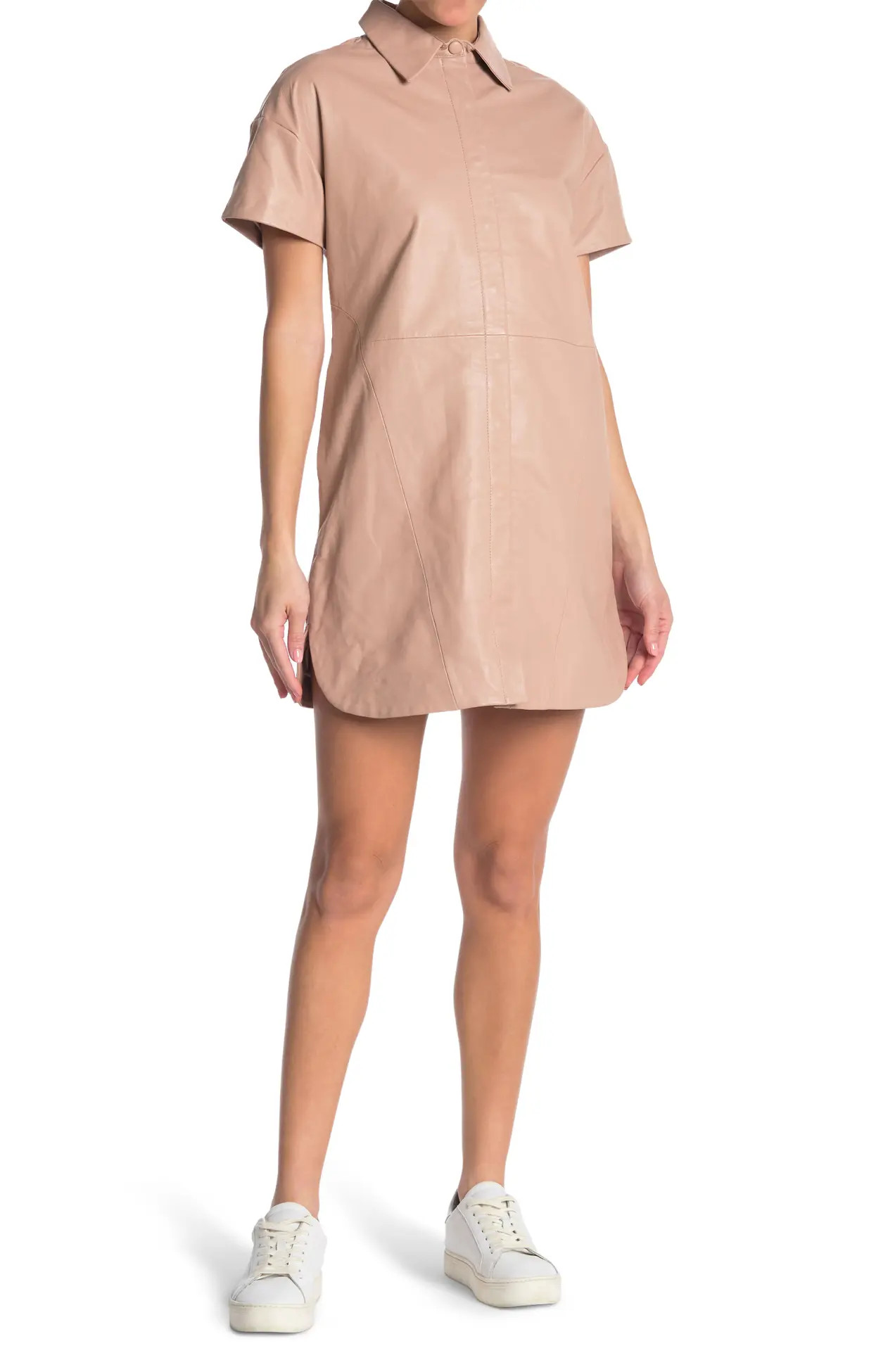 Walter Baker | Santana Leather Shirt Dress | Nordstrom Rack | Nordstrom Rack
