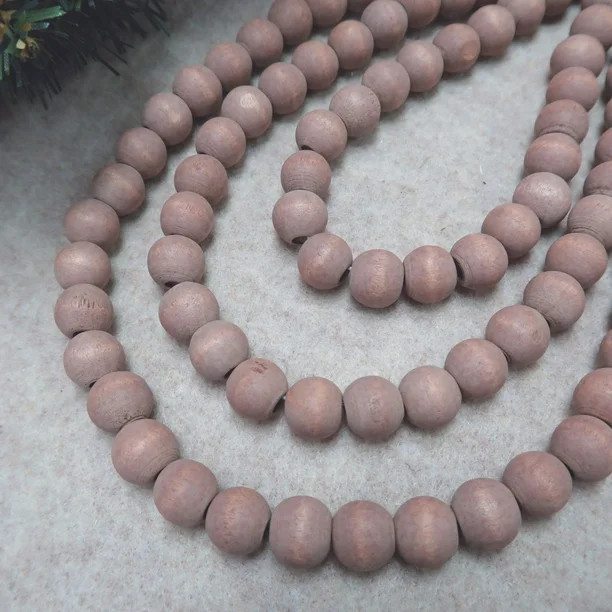 Holiday Time S/2 12ft Light Brown Wood Beads Garland - Walmart.com | Walmart (US)