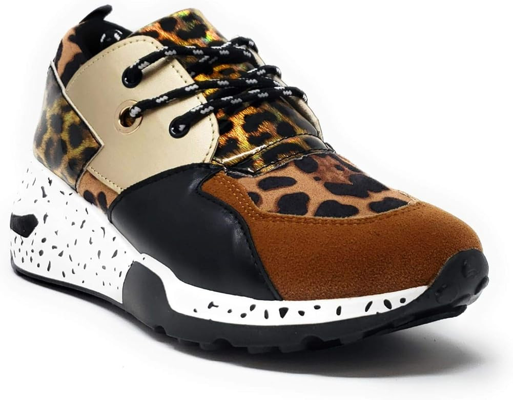 Women's Remy-18 Glitter Lace-Up Low Top Fashion Sneaker | Amazon (US)