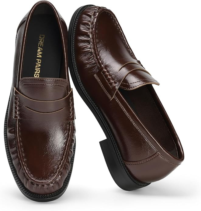 DREAM PAIRS Penny Loafers for Women Business Work Shoes | Amazon (US)