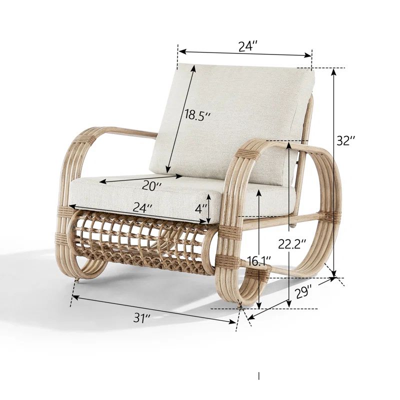 Dip Patio Chair with Cushions | Wayfair North America
