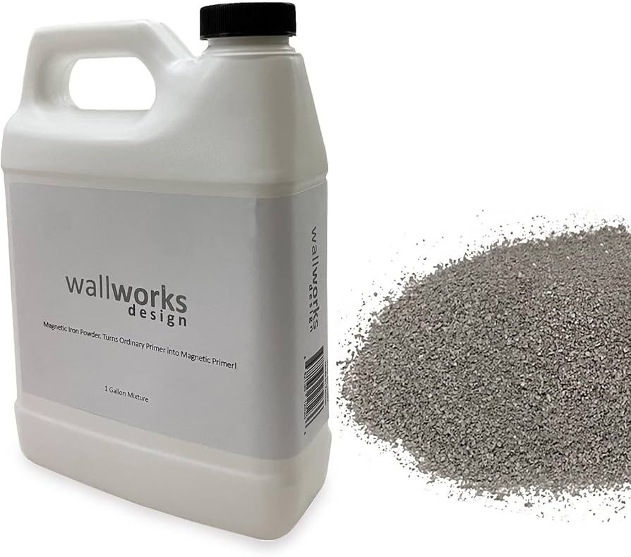 Wallworks Design Magnetic Iron Powder - Turn Ordinary Primer to Magnetic Primer, 1 Gallon Mix | Amazon (US)