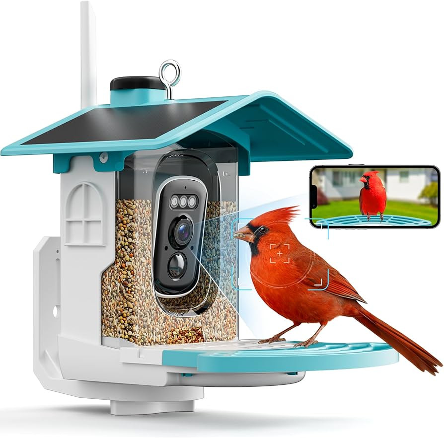 Hanging Smart Bird Feeder with Camera - 32G SD Card Included for Free Local Storage, 2K AI Identi... | Amazon (US)