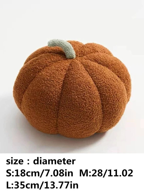 1pc Pumpkin Shaped Decorative Pillow, Cute Polyester Throw Pillow For Home | SHEIN