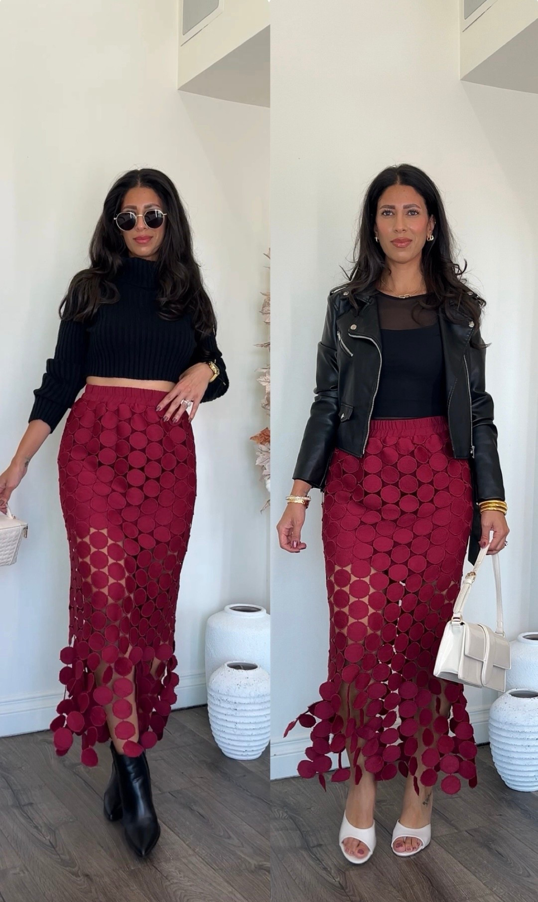 This or that! Which look? This is the perfect fall date night skirt! 

#LTKStyleTip #LTKSeasonal #LTKFindsUnder50