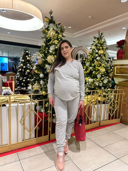 Maternity set loungewear outfit matching set comfy maternity clothes style the bump fashion mom outfit casual maternity sweatpants joggers sweatshirt 

#LTKstyletip #LTKFind #LTKbump