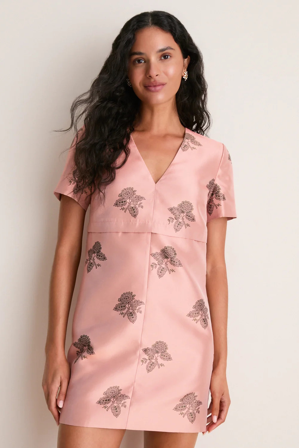 Apricot Jacquard Caroline Mini Dress | Tuckernuck (US)