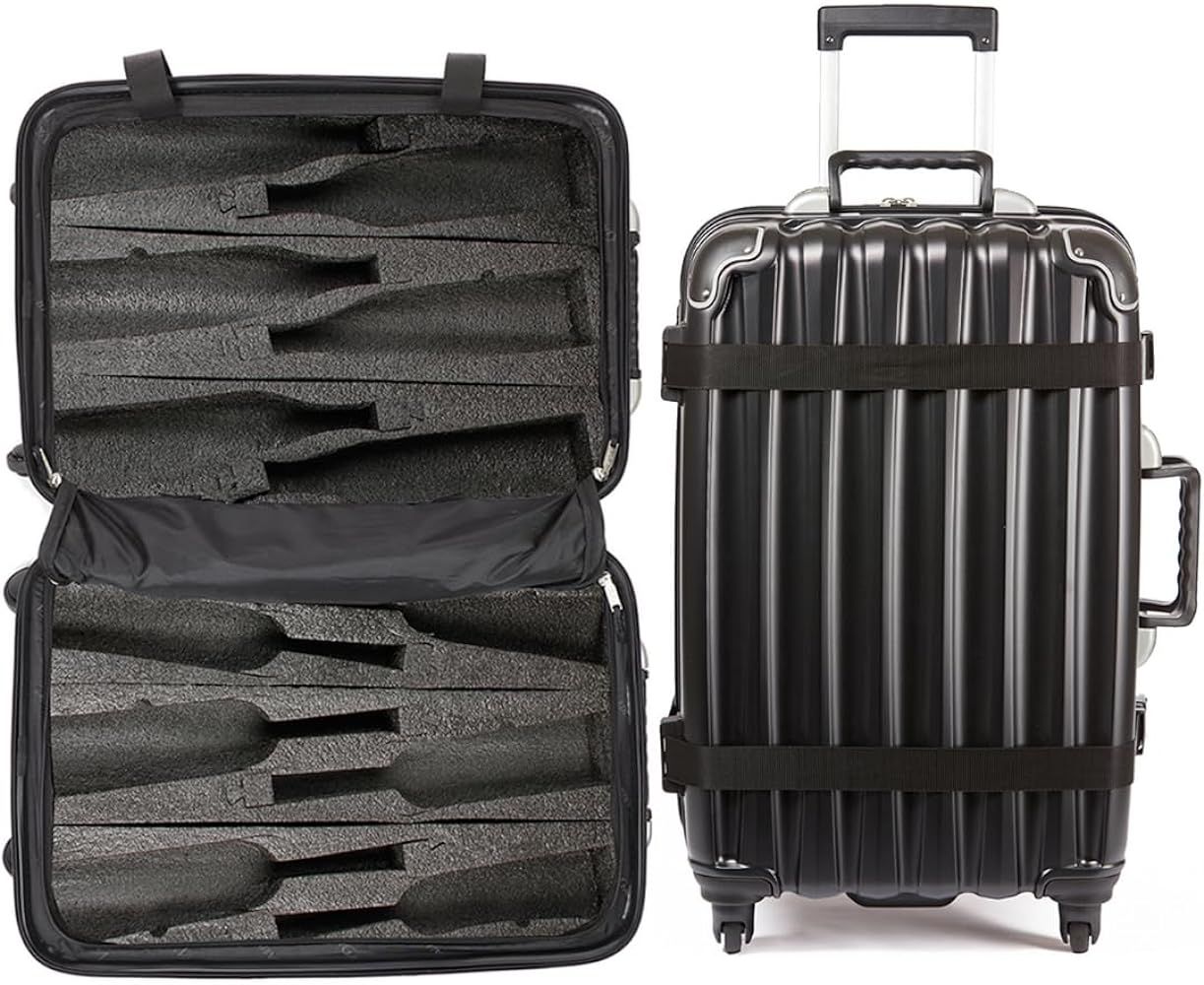 Original Wine Suitcase by FlyWithWine, Durable 10-year Warranty, Versatile, Customizable 12-Bottl... | Amazon (US)