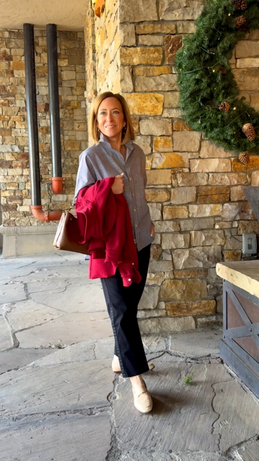 2nd LTK Post Video
At this stage, I’m all about pieces that feel good and look sharp. The tuxedo pant gives that long, clean line I love, and the Oona plaid button-up adds just enough personality. Easy, timeless, done.
@FrankandEileen #FrankandEileenPartner #WearLoveRepeat


#LTKOver40 #LTKPetite #LTKootd