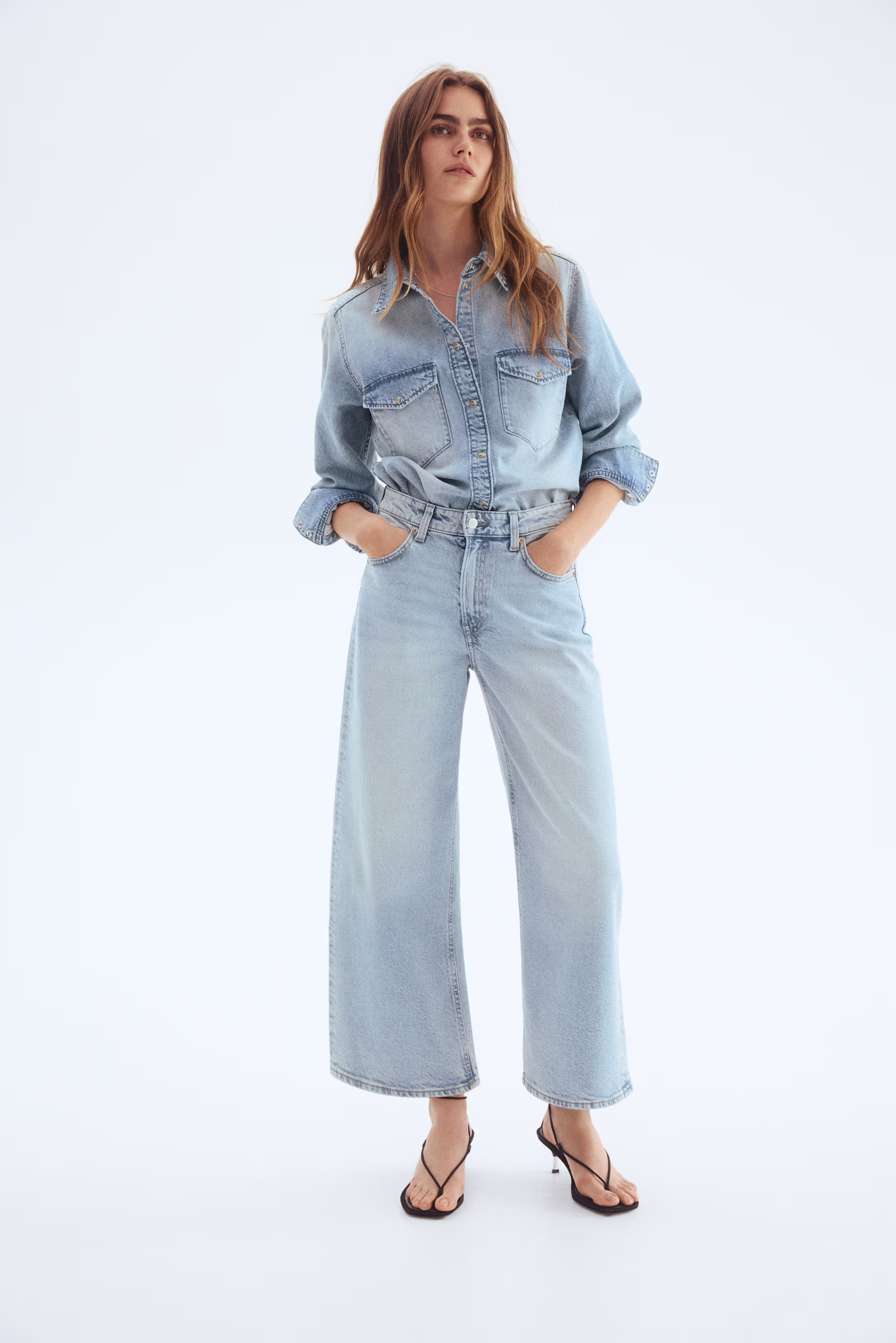 High Rise Wide-cut Jeans | H&M (US + CA)