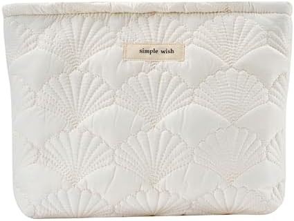 RSRSLEII Quilted Cotton Coquette Makeup bag, Coastal Granddaughter Aesthetic Cosmetic Bag, Cute S... | Amazon (US)