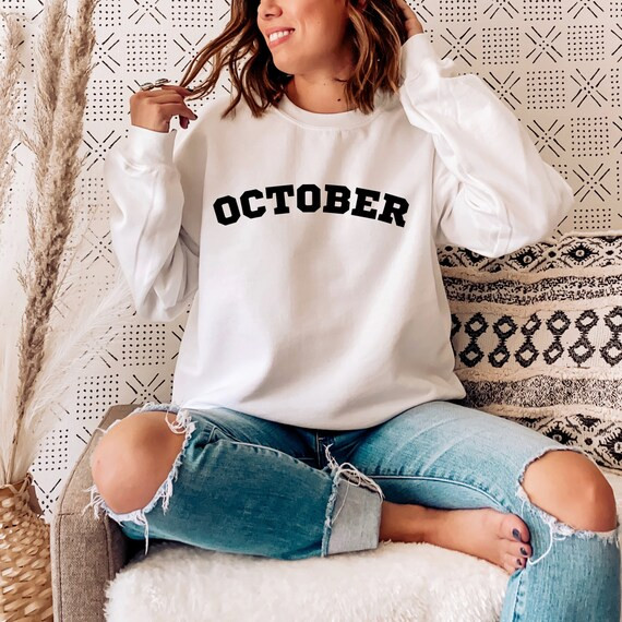 Minimalist October Crewneck Sweatshirt October Jersey - Etsy | Etsy (US)