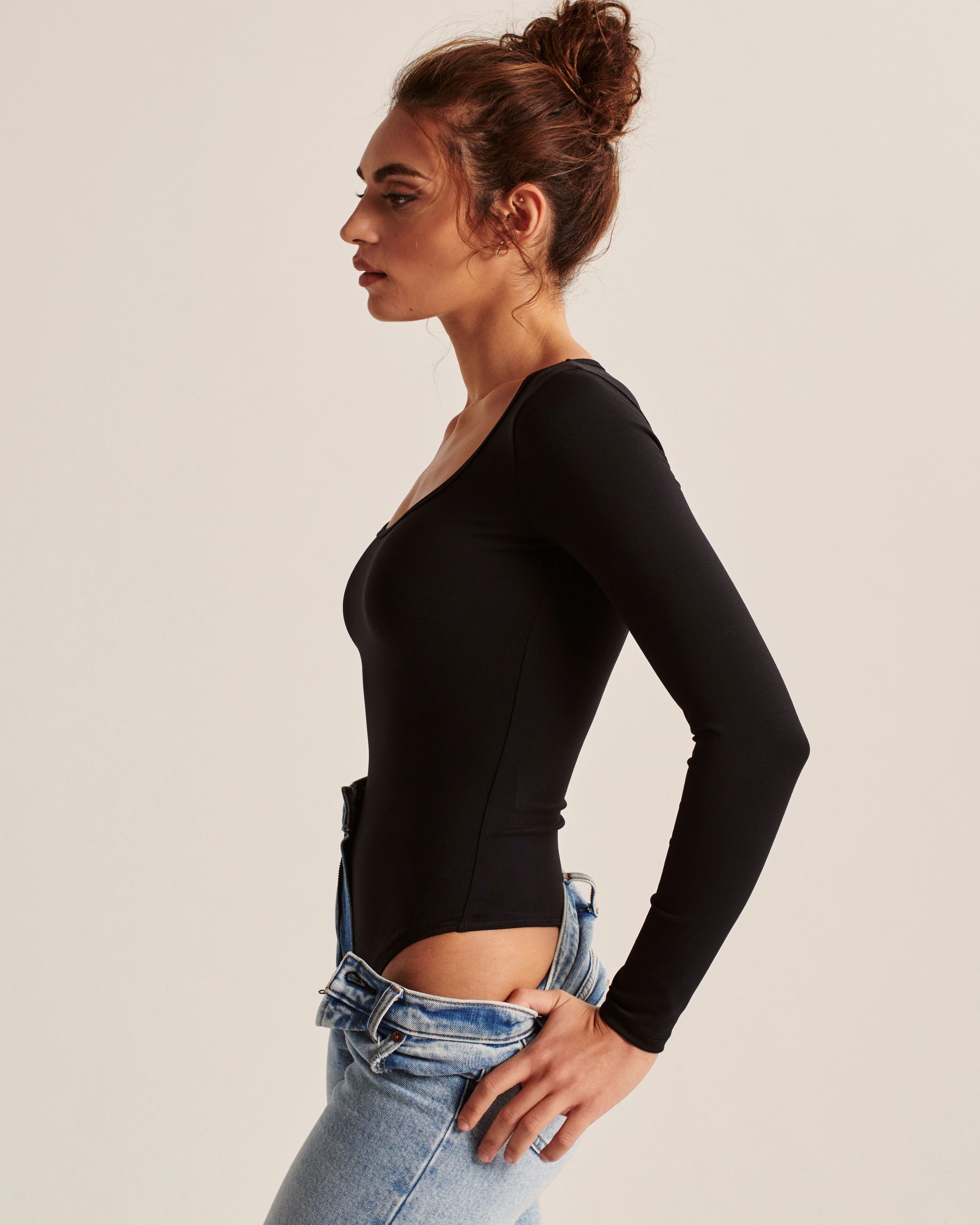 Long-Sleeve Seamless Bodysuit | Abercrombie & Fitch (US)