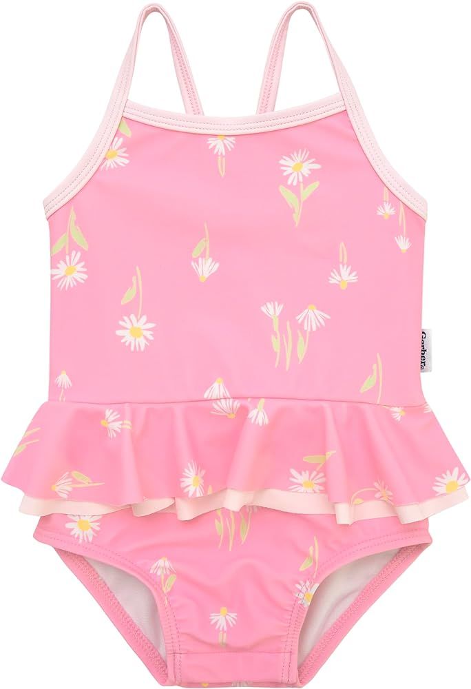 Amazon.com: Gerber Girls' One-Piece Swimsuit, Pink Daises : Clothing, Shoes & Jewelry | Amazon (US)