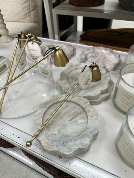 How cute is this $10 brass candle snuffer paired with the cutest little marble tray! 

#LTKHome